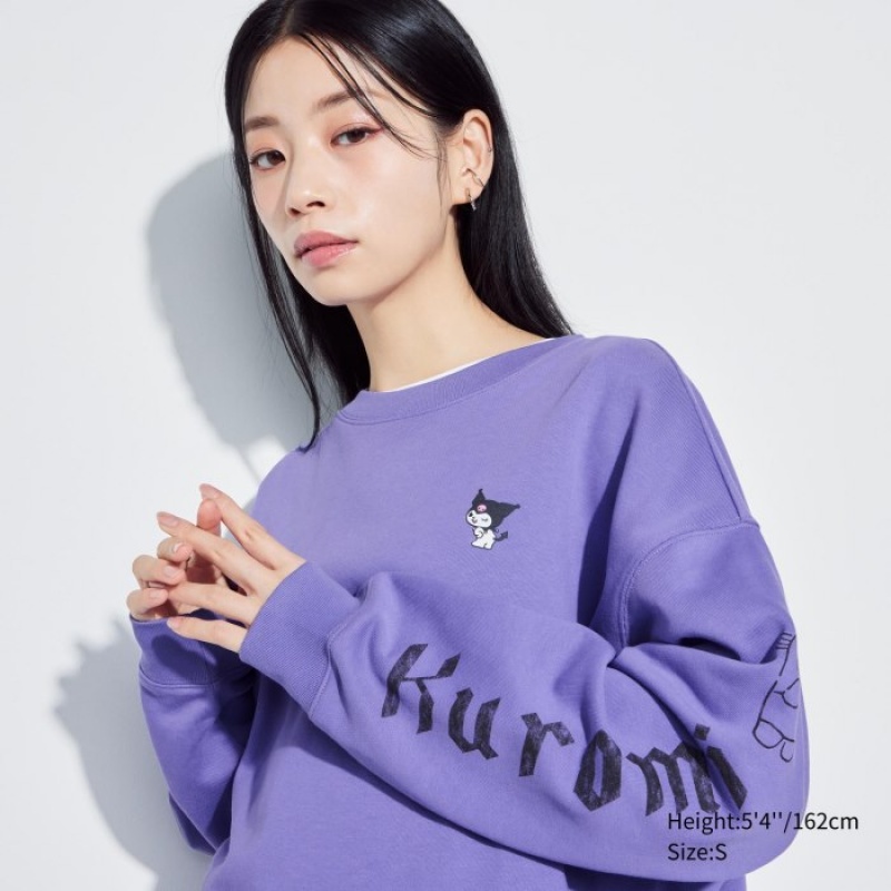 Sudaderas Uniqlo Sanrio characters Long-Sleeve Mujer Moradas | 4007646