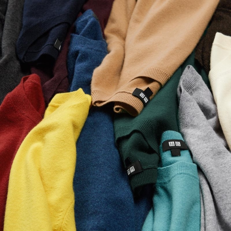 Suéteres Uniqlo Cashmere Crew Neck Long-sleeve Hombre Verde | 9227751