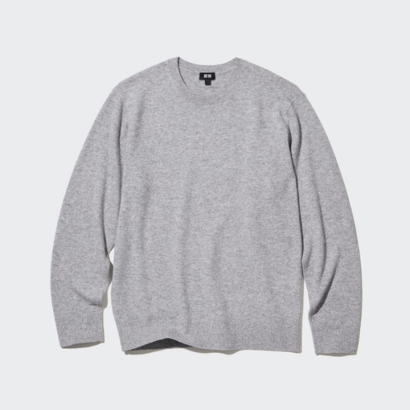 Suéteres Uniqlo Cashmere Crew Neck Long-sleeve Mujer Amarillo | 4311476