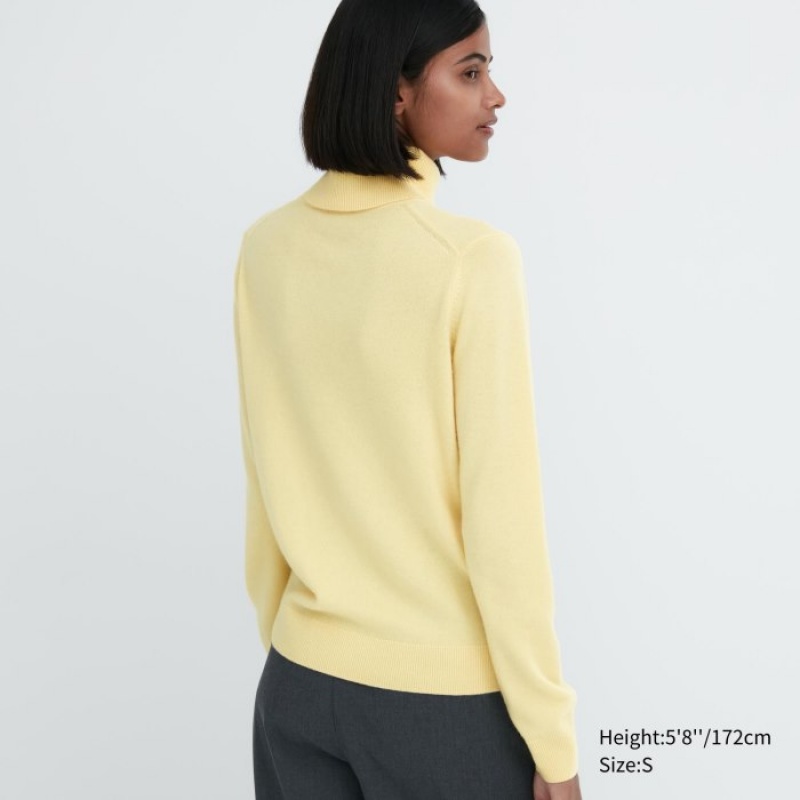 Suéteres Uniqlo Cashmere Turtleneck Mujer Rosas | 2174503