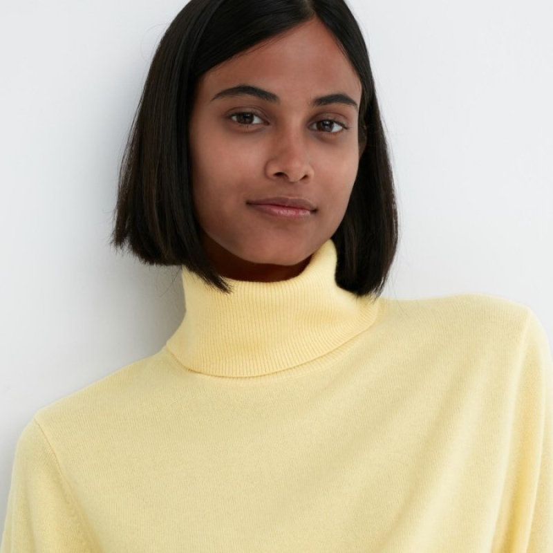 Suéteres Uniqlo Cashmere Turtleneck Mujer Rosas | 2174503