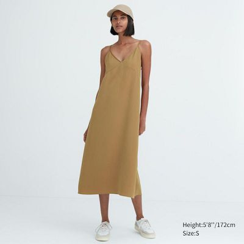 Vestido Uniqlo Camisole Midi Mujer Marrones | 7891710