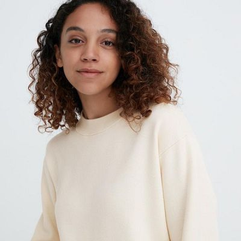 Vestido Uniqlo Souffle Yarn Long-Sleeve Mujer Blancas | 5297222
