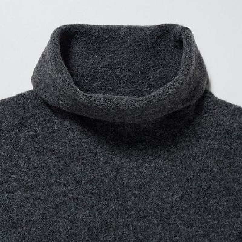 Vestido Uniqlo Souffle Yarn Turtleneck Mujer Gris | 9224607